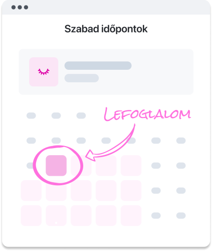 Arculathoz illő foglaló felület, amin könnyen ki tudja választani a vendég az időpontot, amikor szeretne jönni.